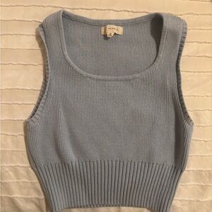 La Hearts Light Blue Knit Tank Top